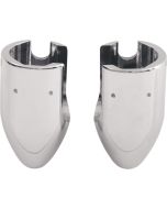 Drag 0214-0335 Smooth Chrome Bullet Axle Caps Front 25mm Harley Touring FLH/T
