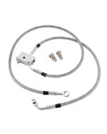 Chrome Stainless DOT Rear Brake Line Kit Non ABS 035894 Harley Touring 08-13