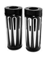 Arlen Ness Black Deep Cut +2 Extended Foot Boots Slider Covers Harley FL 14-15 | 20-029
