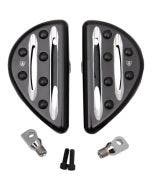 Arlen Ness Black Deep Cut Universal Male Mount Passenger Floorboards for Harley