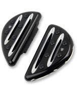 Arlen Ness Black Anodized Deep Cut Rear Passenger Floorboards for Harley 93-17