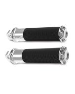 Arlen Ness Beveled Chrome Fusion Male Mount Foot Pegs for Harley or Metric