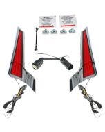 Custom Dynamics Chrome Red Lens LED Fender Fillerz Fascia Panel Harley 10-13