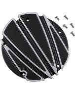 Convington Custom Black Derby Cover 5 Hole Harley Touring 16-Up C1875-B