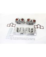 V-Twin 10-1128 Cylinder Head Set w/ Polished Rocker Box Harley Shovelhead 66-77