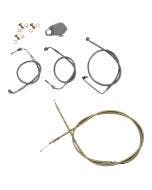 La Choppers Stainless Standard Cable Brake Line Kit 18-20 Bar Harley Softail 18-Up