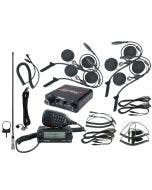 NavAtlas 4 Person In-Helmet Communication Package Intercom Headset & Radio
