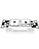 V-Twin 11-2700 Chrome Rocker Box Set Harley Twin Cam 88 99-17