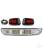 RHOX LGT-122L Front Light Bar & Rear Taillight Kit 94-13 EZGO TXT Golf Cart