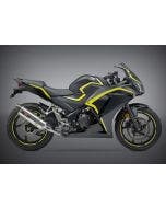 Yoshimura 123002J520 Stainless R-77 Slip On Exhaust 15-16 Honda CB300F CBR300R