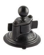 Ram Mounts 1" Ball Mount Suction Cup Base Aluminum Black RAM-B-224-1U