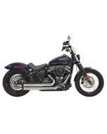 Bassani Chrome Slash Cut Pro Street 2 into 2 Exhaust System Softail M8 18-Up