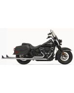 Bassani 1S76E-39 39" Chrome Dual Fishtails Exhaust Harley 18-19 Heritage Deluxe No Baffle