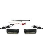 Custom Dynamics Black Bolt On 1.25" Bar Clamp Amber/White LED Turn Signals Kit
