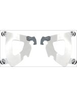 Memphis Shades Polished Plate Only Mounts Gauntlet Fairing Harley Dyna 06-15
