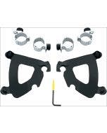 Memphis Shades Black Trigger-Lock Mount Gauntlet Fairing Harley XL 48 1200X