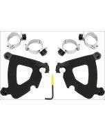 Memphis Shades Black Trigger-Lock Mount Gauntlet Fairing Harley Dyna 06-15