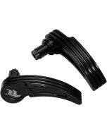 Kens Factory KFL-01 Black Next Level Saddlebag Levers Harley Touring 14-Up
