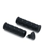 Kuryakyn 6677 Black Dillinger Grips EPDM Aluminum Universal 1" Handlebars Fit