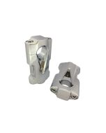 V-Twin 26-0936 V-Tech Chrome Flat Handlebar Riser Set with Contrast Cut Harley