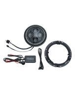 Kuryakyn 2478 Black Orbit Prism+ 7” L.E.D. Headlight w/ Bluetooth Controller HD