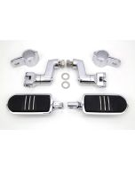 V-Twin 27-0485 Chrome Streamliner Footpeg Kit Forward Control Custom Harley