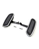 Black Passenger Floorboards Mounts Streamliner Style 50378-07B Harley FLT 93-08