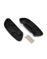 Black Passenger Footboard Floorboard Shell Set w/o Rubber Harley Touring 93-17