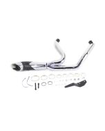 V-Twin 2-into-1 Slash Cut Exhaust Header Set Black Harley Milwaukee Eight 17-20