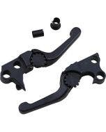 PSR 12-01651-22 Black Anthem Shorty Lever Set Pair Harley Big Twin 99-17