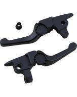 PSR 12-01661-22 Black Anthem Shorty Lever Set Pair Harley FLH/T & Trike 17-20