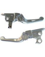 PSR 12-01652-20 Chrome Anthem Shorty Lever Set Pair Harley FLH/T 08-16