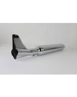 24" Cigar Style Chrome Slip On Muffler w/ Bronx Tail Tip Harley FL 41-57