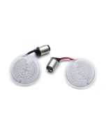 Kuryakyn 2938 LuminEZ LED Rear Turn Signal Insert 1157 Red Bullet Style Harley