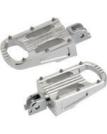 Biltwell 7006-303-03 Chrome Aluminum Punisher Footpeg Set H-D Softail M8 18-Up