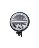 V-Twin 33-1593 5-3/4" Bates Style LED Headlamp Black Harley & Custom Universal