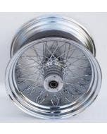 Ultima 36-415 Chrome 60 Spoke Rear Wheel w/ Billet Hub 18” x 10.50” 1" Harley