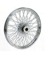 Buy Ultima 36-503 Chrome 80 Spoke Front Wheel w/ Billet Hub 23”x 3.50” 1" Axle from Eastern Performance Cycles. Great prices and free shipping!