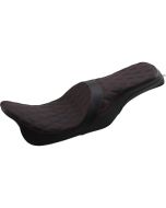 Drag Forward Positioned Predator 2-Up Seat Red Diamond Harley FLH/T 08-Up