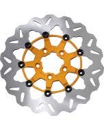 Galfer DF835CW-G Gold Floating Wave 420 Stainless Steel Brake Rotor Harley 06-Up