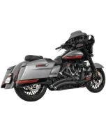 Freedom Performance Black Exhaust Sharp Curve Radius w/ Star Tips M8 Touring