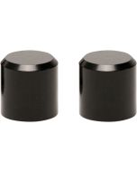 Pro Pad Black Finish 2 Short Billet Docking Hardware Station Covers for Harley 