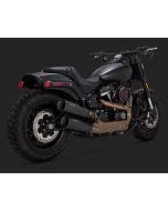 Vance & Hines 46547 Black Hi-Output Slip On Mufflers 18-19 Softail FXFB FLDE HLHC FLDE FLHCS FLHC breakout fat boy lowrider slim street bob 1801-1250 18011250 VH0296