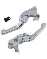 PSR 12-01651-20 Chrome Anthem Shorty Lever Set Pair Harley Big Twin 99-17