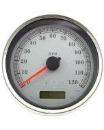 Drag Specialties White 5" Electronic Speedometer Gauge 04-13 Harley Sportster
