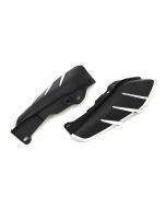 V-Twin 51-0422 Black Windshield Deflector Set Chrome Trim OE 61400028 FLT 09-Up