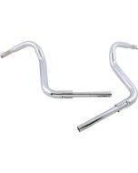 FBI Fat Baggers 1-1/2 Chrome 14" EZ Install Rounded Top Handlebar Batwing 14-20