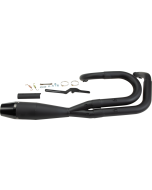 Sawicki 2 into 1 Black Shorty Exhaust Pipe Big Inch Motor Harley Dyna 91-17
