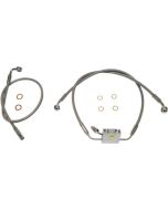Magnum Stock XR Brake Line Kit ABS Dual Disc Stainless/Chrome Softail 18-20