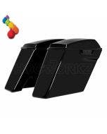 Hogworkz Color Choice Dual Blocked Extended 4" Stretched Saddlebags Harley FLH '14-'20 